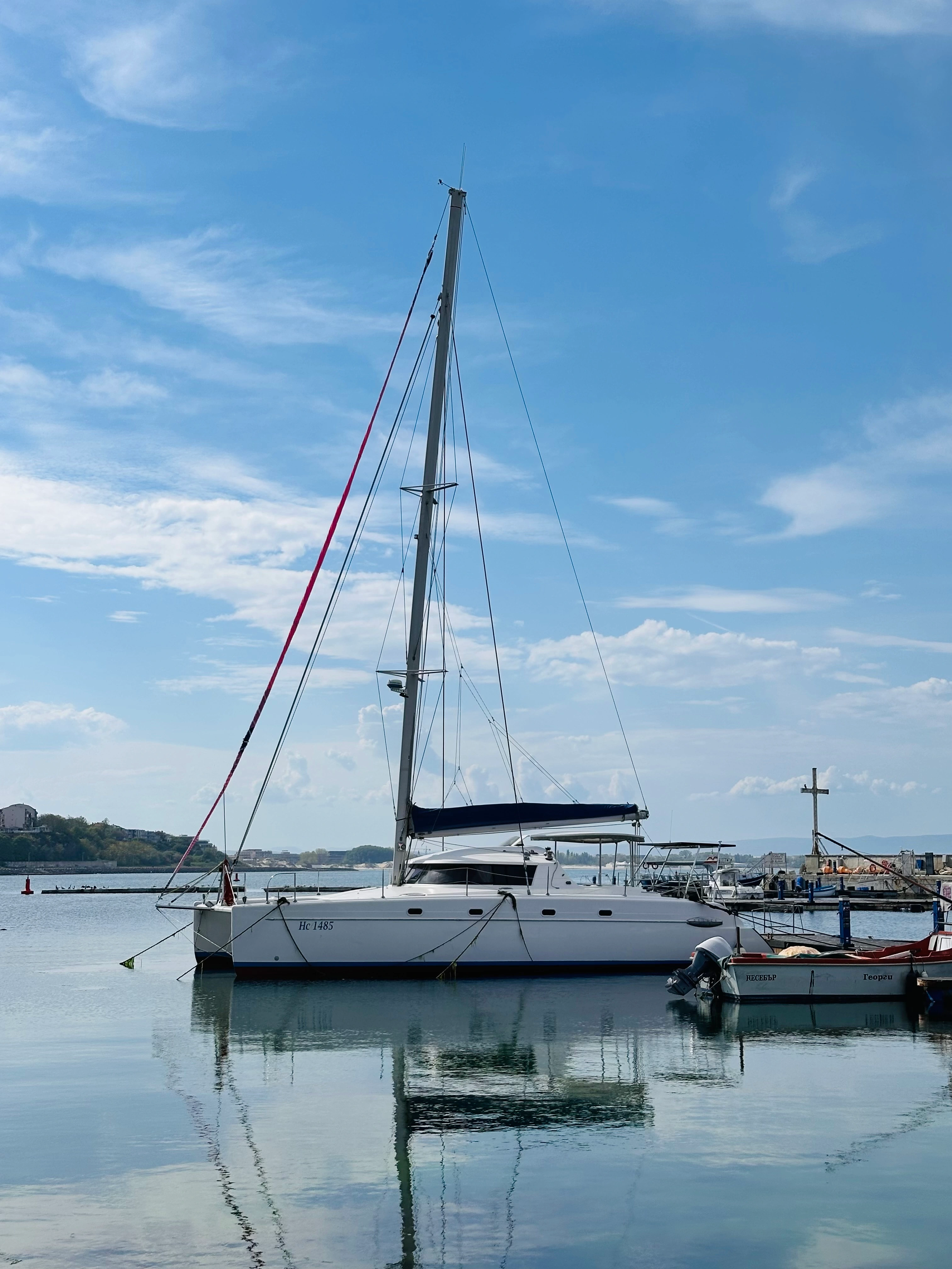 Catamaran Infinity at port