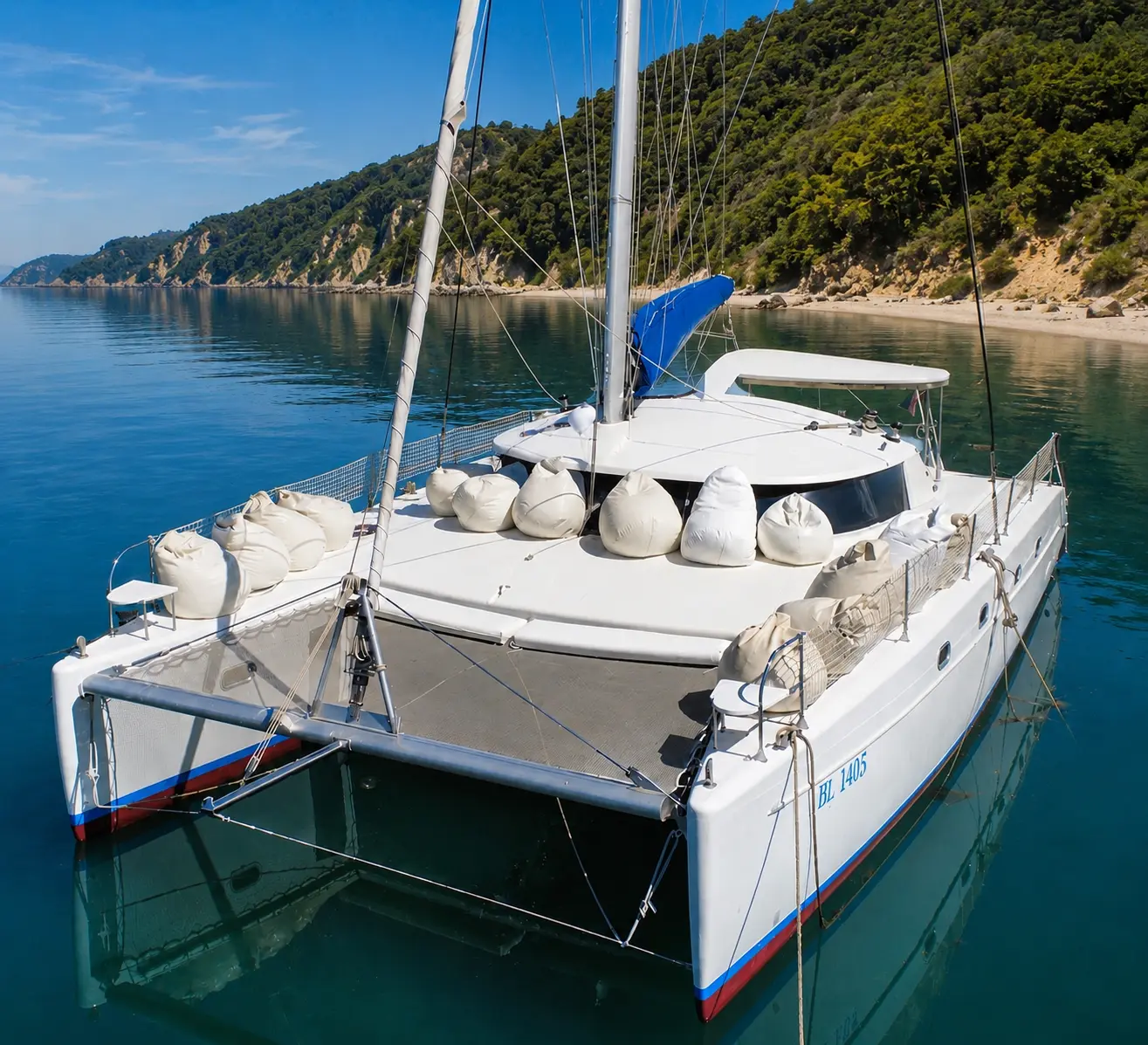 Catamaran Infinity at port